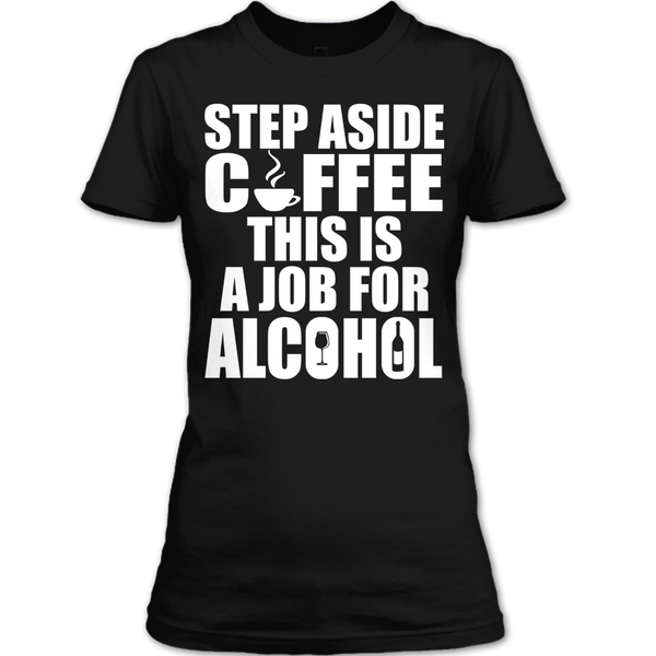 A black t-shirt with the shopify logo