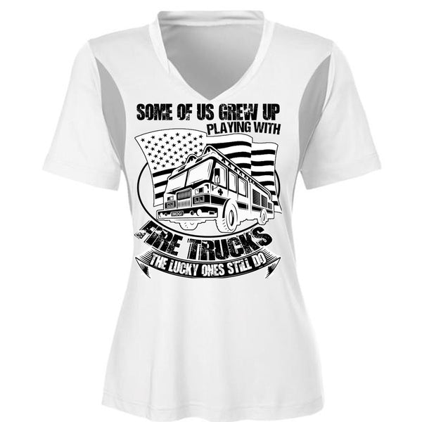 Playing With Fire Trucks T Shirt, Being A Firefighter T Shirt, Awesome T-Shirts