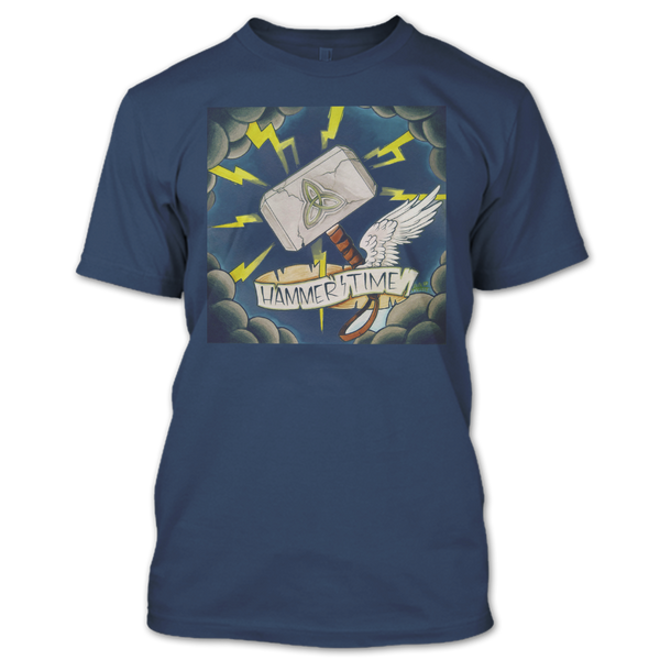 A black t-shirt with the shopify logo