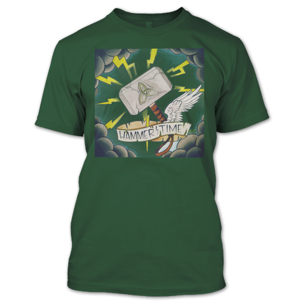 A black t-shirt with the shopify logo