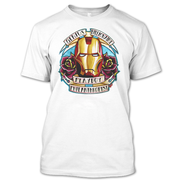 A black t-shirt with the shopify logo