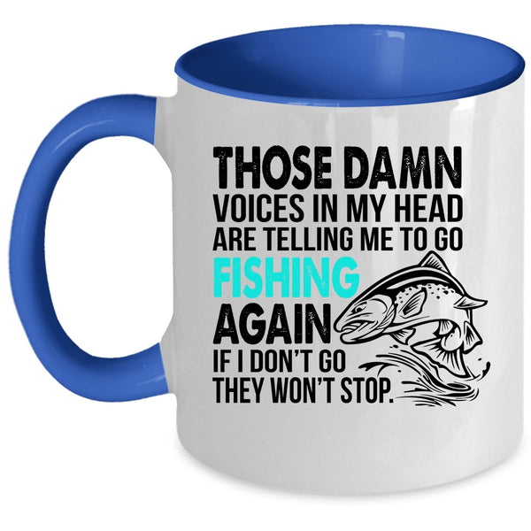Cool Gift For Fisher Coffee Mug, Go Fishing Accent Mug
