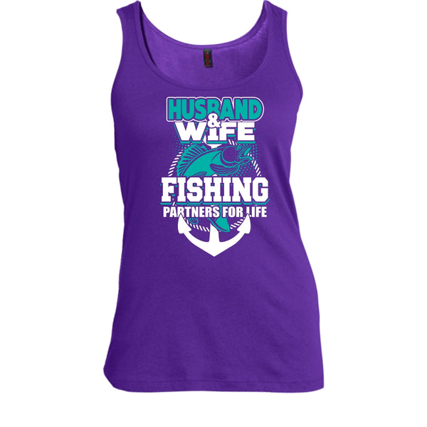 Husband & Wife T Shirt, Fishing Partners For Life T Shirt, Cool T Shirt