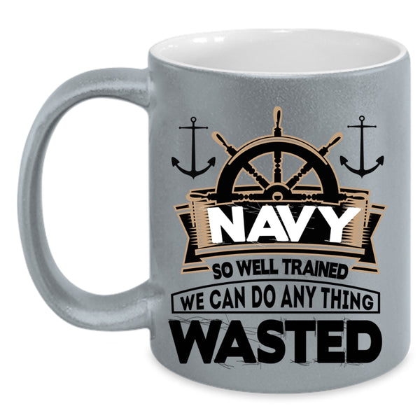Awesome Sailor Coffee Mug, Navy So Well Trained Accent Mug