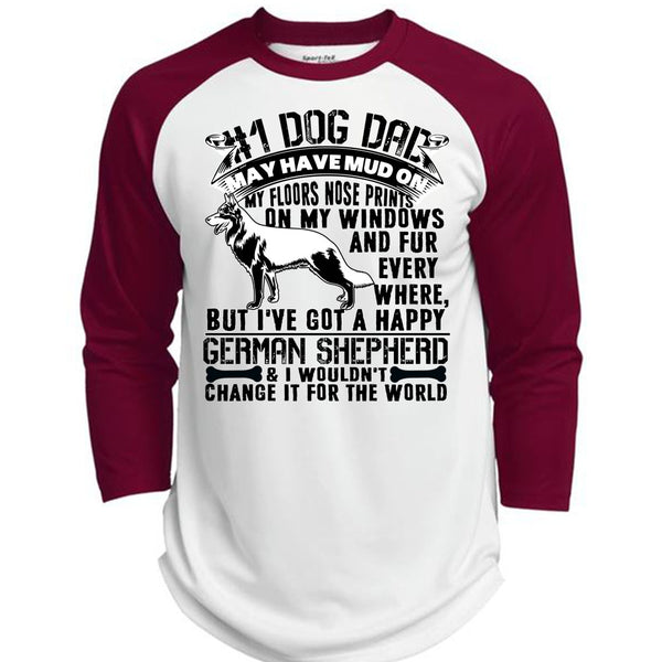 Dog Dad May Have Mud T Shirt, I Love My Dog T Shirt, Awesome T-Shirts  (Polyester Game Baseball Jersey)