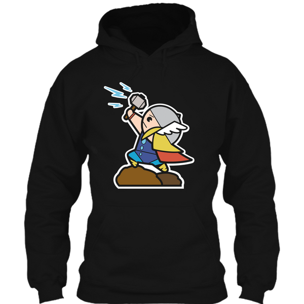 A black t-shirt with the shopify logo