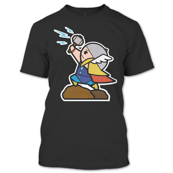 A black t-shirt with the shopify logo