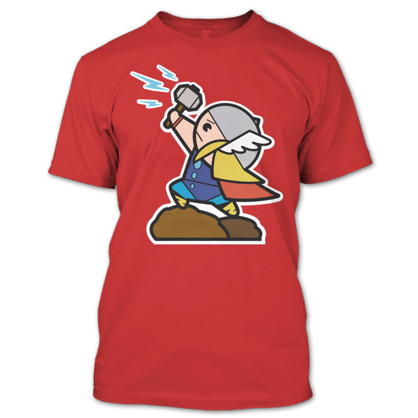 A black t-shirt with the shopify logo