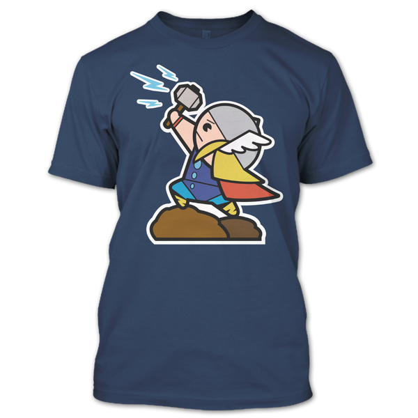 A black t-shirt with the shopify logo