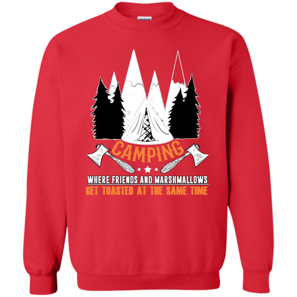 Where Friends And Marshmalows T Shirt, Coolest Camping Sweatshirt