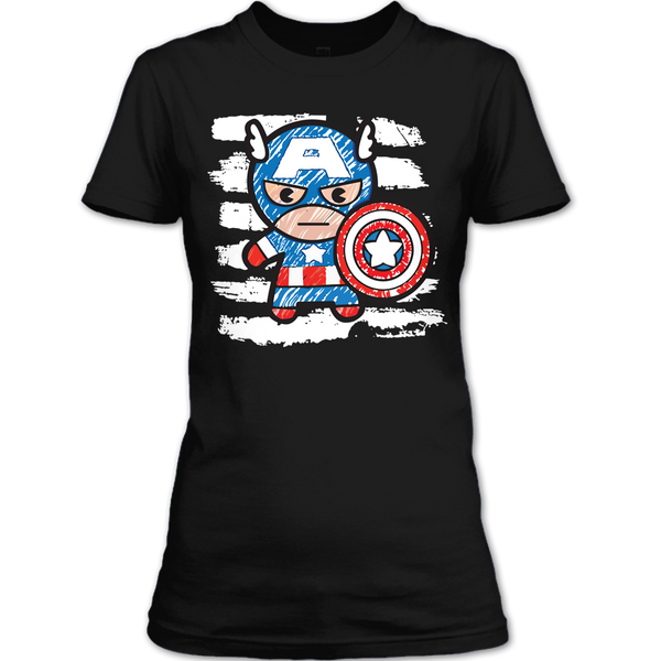 A black t-shirt with the shopify logo