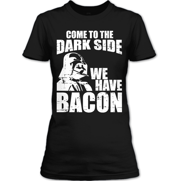 A black t-shirt with the shopify logo