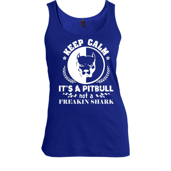 Keep Calm It's A Pitbull Not A Freaking Shark Shirt, Cool Dog Shirt