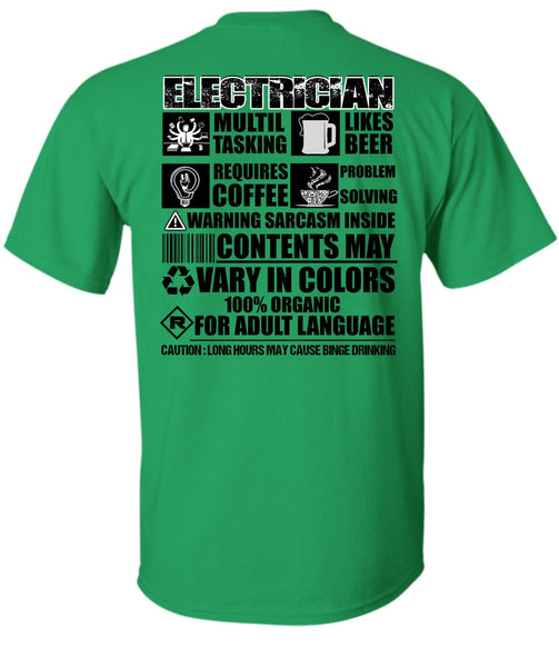 Electrician Multi-tasking T Shirt, I Love Electrician T Shirt