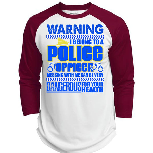 I Belong To A Police Officer T Shirt, I Love Police T Shirt, Awesome T-Shirts  (Polyester Game Baseball Jersey)