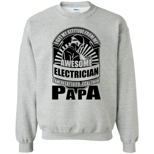 Coolest Electrician Papa T Shirt, Awesome Electrician Sweatshirt