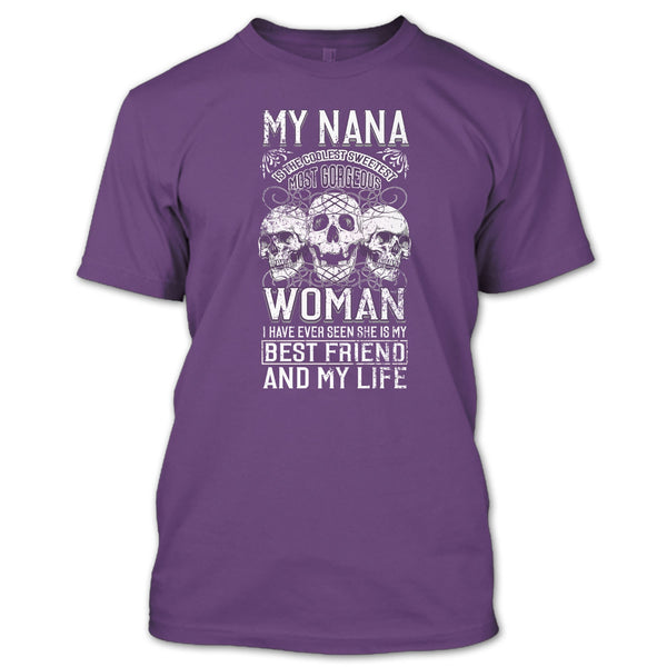 My Nana Is The Coolest Woman T Shirt, Awesome Nanny T Shirt