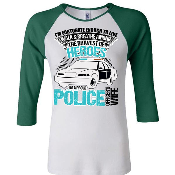 I'm A Proud Police Officer's Wife T Shirt, I Love Police T Shirt, Awesome T-Shirts
