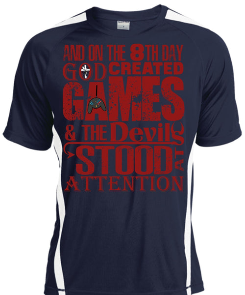 God Created Games T Shirt, The Devils Stood At Attention T Shirt, Cool Shirt