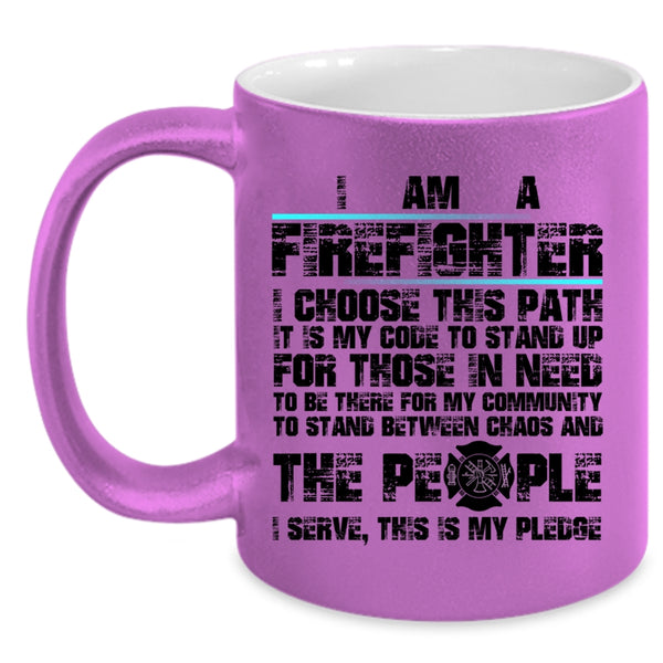 Cool Job Title Coffee Mug, I Am A Firefighter Accent Mug