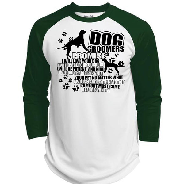 Dog Groomers Promise T Shirt, I Love Groomer T Shirt, Awesome T-Shirts  (Polyester Game Baseball Jersey)