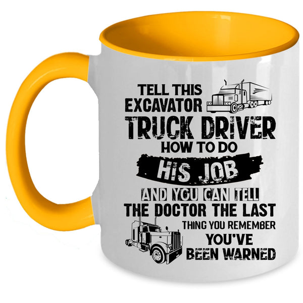 Awesome Truck Driver Coffee Mug, Truck Driver Accent Mug