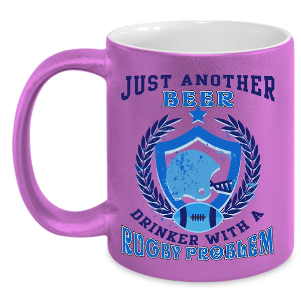 Rugby Problem Coffee Mug, Just Another Beer Drinker Accent Mug