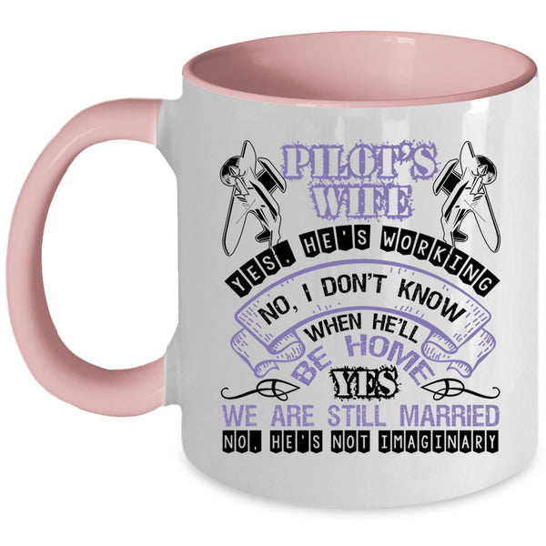 Cool Gift For Pilot's Wife Coffee Mug, Pilot's Wife Accent Mug