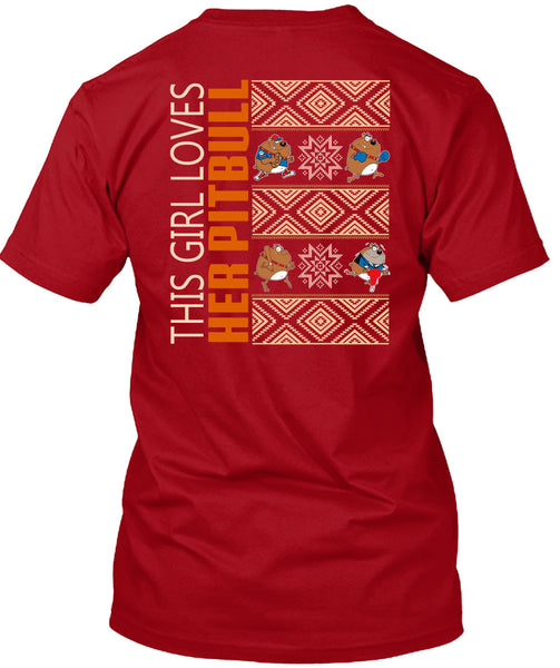 This Girl Loves Her Pit Bull T Shirt, This Girl Loves Christmas T Shirt