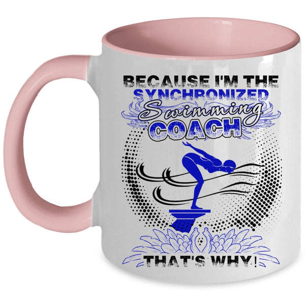 Awesome Swimming Coach Coffee Mug, I'm The Swimming Coach Accent Mug