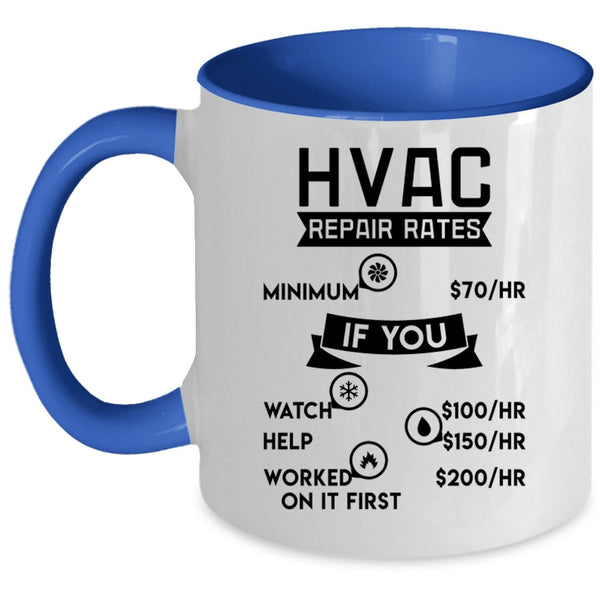 Awesome Hvac Technician Coffee Mug, HVAC Repair Rates Accent Mug