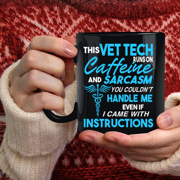 This Vet Tech Runs On Caffeine Coffee Mug, Cool Coffee Cup