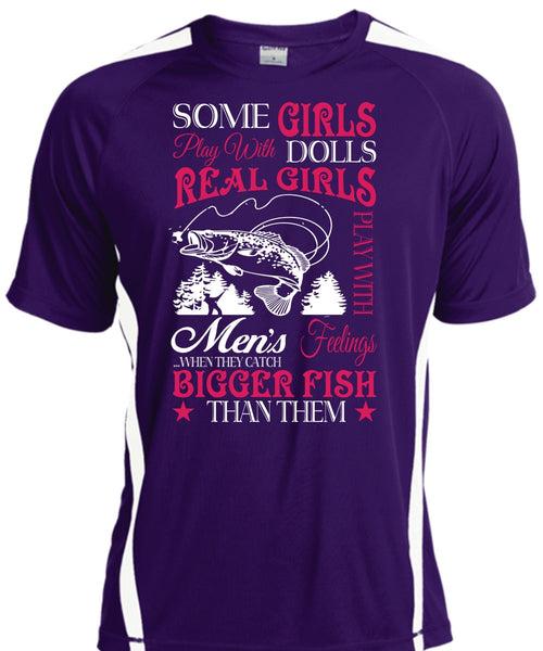 Real Girls Play With Men's When They Catch Bigger Fish Than Them T Shirt, Sport T Shirt