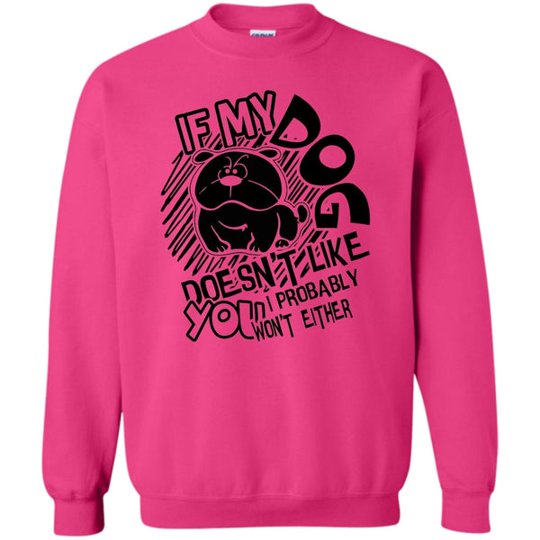 Coolest Dog Lover T Shirt, If My Dog Doen't Like You Sweatshirt