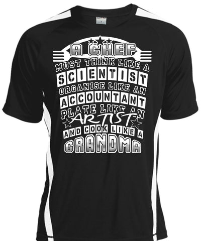 A black t-shirt with the shopify logo