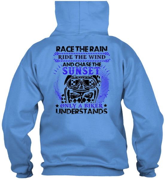 Race The Rain T Shirt, I Love Biker T Shirt