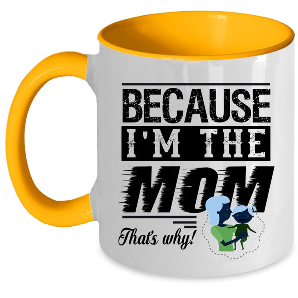 I Love My Mom Coffee Mug, Keep Calm And Call Mom Accent Mug