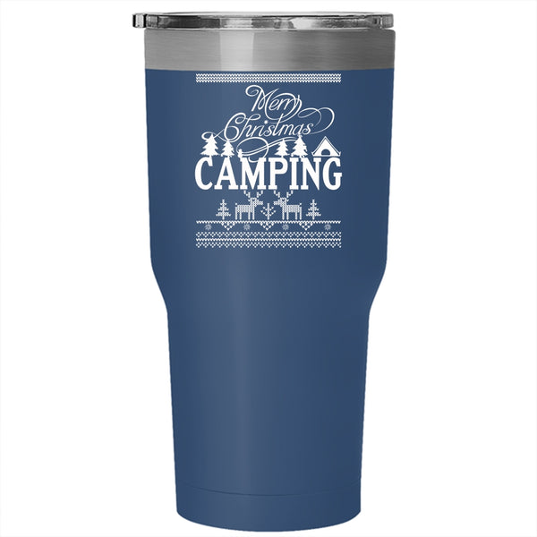 Merry Christmas Tumbler 30 oz Stainless Steel, Camping Travel Mug