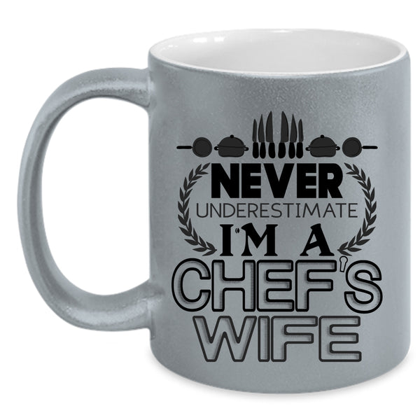 Cool Just Married Coffee Mug, I'm A Chef's Wife Accent Mug