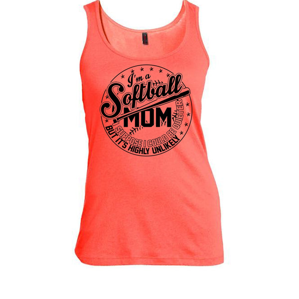 I'm A Softball Mom T Shirt, Sporty Mom Tank Top