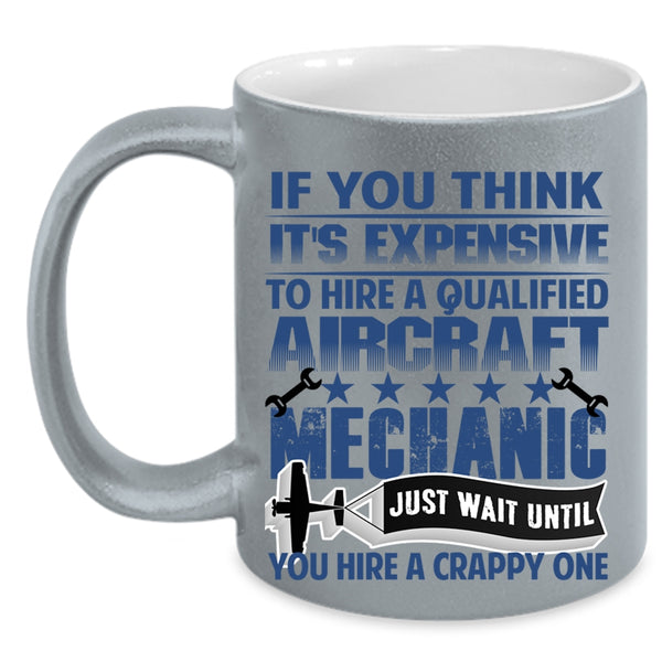 Cute Aircraft Mechanics Coffee Mug, Aircraft Mechanic Accent Mug