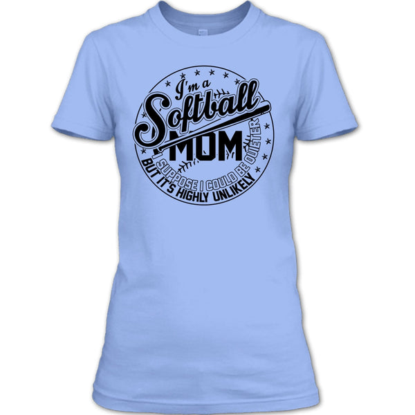 I'm A Softball Mom T Shirt, Sporty Mom T Shirt