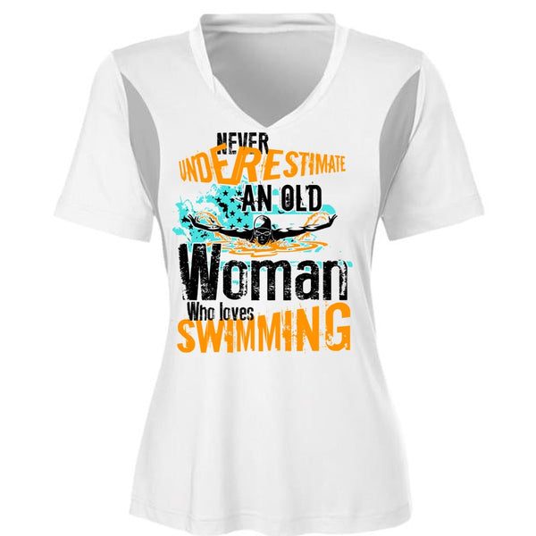 Old Woman Who Loves Swimming T Shirt, I Love Swimming T Shirt, Awesome T-Shirts