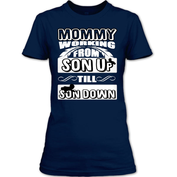 A black t-shirt with the shopify logo