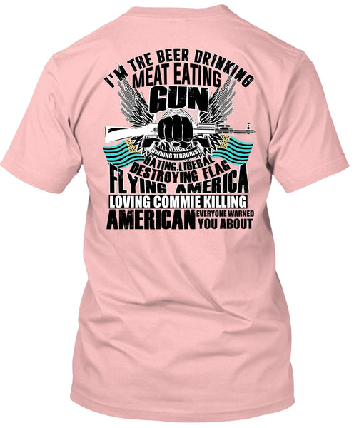Meat Eating Gun T Shirt, I Love Gun T Shirt