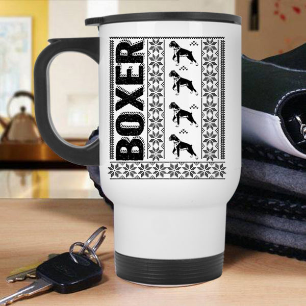 Christmas Gift For Daughter Travel Mug, Cute Boxer Mug