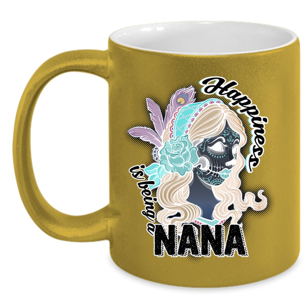 Cool Nana Coffee Mug, Happiness Is Being A Nana Accent Mug