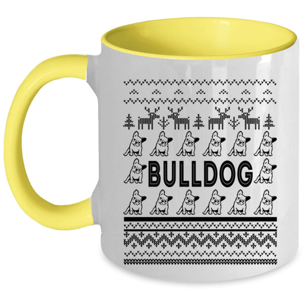 Christmas Gift For Bull Lovers Coffee Mug, Bulldog Accent Mug