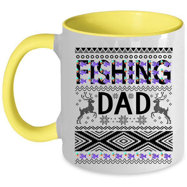Christmas Gift For Fisher Coffee Mug, Fishing Dad Accent Mug