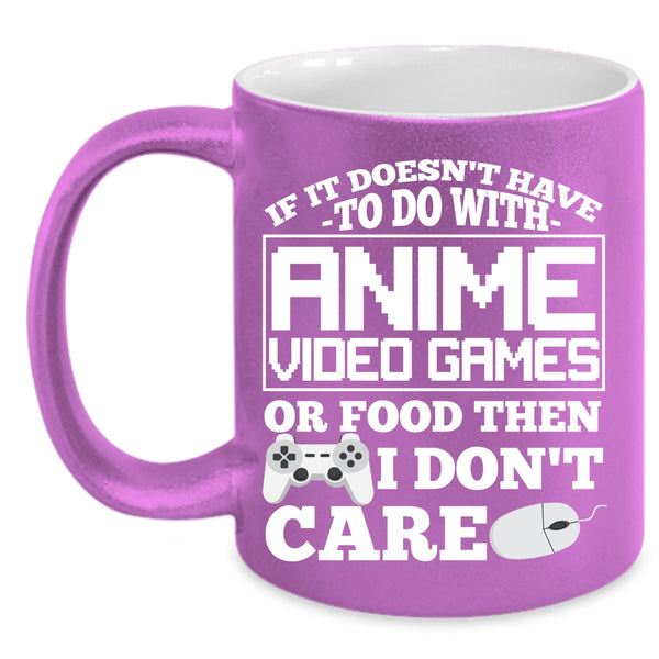 Anime Video Games Or Food Coffee Mug, Funny Coffee Cup